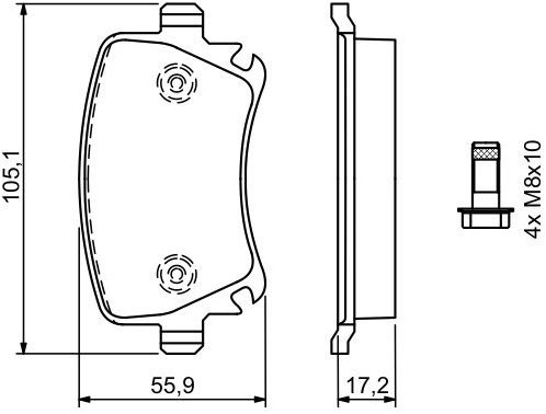 BOSCH Brake pads 0 986 494 062 - Brake Pads
