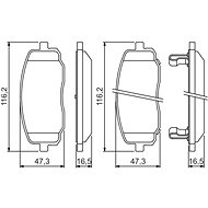 BOSCH Brake pads 0 986 494 491 - Brake Pads