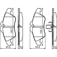 BOSCH Brake pads 0 986 494 504 - Brake Pads