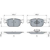 BOSCH Brake pad set 0 986 424 599 - Brake Pads