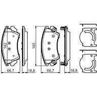 BOSCH Brake pad set 0 986 494 275 - Brake Pads