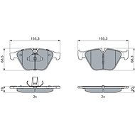 BOSCH Brake pad set 0 986 494 898 - Brake Pads