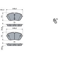 BOSCH Brake pad set 0 986 494 946 - Brake Pads