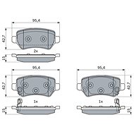 BOSCH Brake pad set 0 986 494 954 - Brake Pads