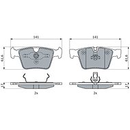 BOSCH Brake pad set 0 986 494 967 - Brake Pads