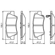 BOSCH Brake pad set 0 986 495 351 - Brake Pads