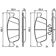 BOSCH Brake pad set 0 986 495 388 - Brake Pads