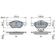 BOSCH Brake pad set 0 986 424 034 - Brake Pads