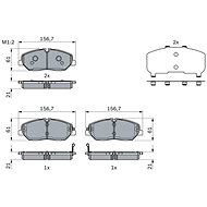 BOSCH Brake pad set 0 986 424 395 - Brake Pads