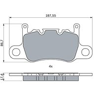 BOSCH Brake pad set 0 986 424 605 - Brake Pads