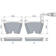 BOSCH Brake pad set 0 986 424 613 - Brake Pads