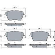 BOSCH Brake pad set 0 986 424 864 - Brake Pads