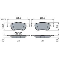 BOSCH Brake pad set 0 986 424 867 - Brake Pads