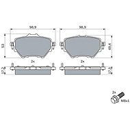 BOSCH Brake pad set 0 986 424 878 - Brake Pads