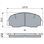 BOSCH Brake pad set 0 986 494 944 - Brake Pads
