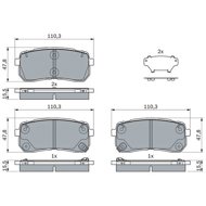 BOSCH Brake pad set 0 986 494 971 - Brake Pads