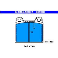 ATE 604048 Brake pad set 13.0460-4048.2 - Brake Pads