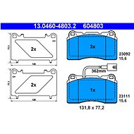 ATE 604803 Brake pad set 13.0460-4803.2 - Brake Pads