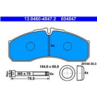 ATE 604847 Brake pad set 13.0460-4847.2 - Brake Pads