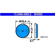 ATE 604900 Brake pad set 13.0460-4900.2 - Brake Pads