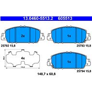 ATE 605513 Brake pad set 13.0460-5513.2 - Brake Pads