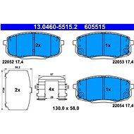 ATE Brake pad set 13.0460-5515.2 - Brake Pads