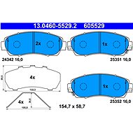 ATE Brake pad set 13.0460-5529.2 - Brake Pads