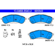 ATE Brake pads 13.0460-5543.2 - Brake Pads