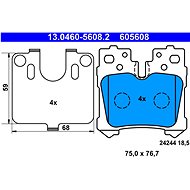 ATE 605608 Brake pad set 13.0460-5608.2 - Brake Pads