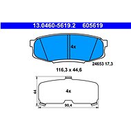 ATE 605619 Brake pad set 13.0460-5619.2 - Brake Pads