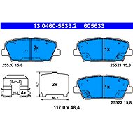 ATE 605633 Brake pad set 13.0460-5633.2 - Brake Pads