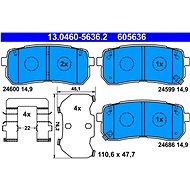ATE 605636 Brake pad set 13.0460-5636.2 - Brake Pads