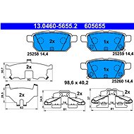 ATE 605655 Brake pad set 13.0460-5655.2 - Brake Pads