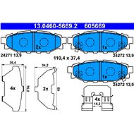 ATE 605669 Brake pad set 13.0460-5669.2 - Brake Pads