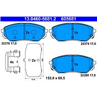 ATE 605681 Brake pad set 13.0460-5681.2 - Brake Pads