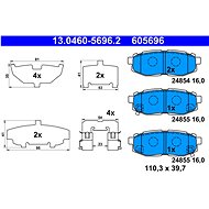 ATE Brake pad set 13.0460-5696.2 - Brake Pads