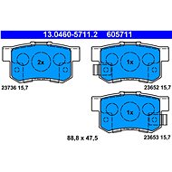 ATE 605711 Brake pad set 13.0460-5711.2 - Brake Pads