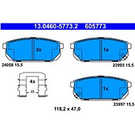 ATE 605773 Brake pad set 13.0460-5773.2 - Brake Pads