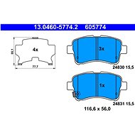 ATE 605774 Brake pad set 13.0460-5774.2 - Brake Pads