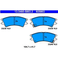 ATE 605803 Brake pad set 13.0460-5803.2 - Brake Pads