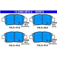 ATE 605810 Brake pad set 13.0460-5810.2 - Brake Pads