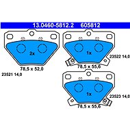 ATE 605812 Brake pad set 13.0460-5812.2 - Brake Pads