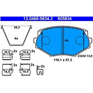 ATE 605834 Brake pad set 13.0460-5834.2 - Brake Pads