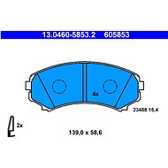 ATE 605853 Brake pad set 13.0460-5853.2 - Brake Pads