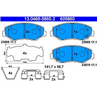 ATE 605860 Brake pad set 13.0460-5860.2 - Brake Pads