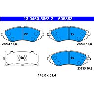ATE 605863 Brake pad set 13.0460-5863.2 - Brake Pads