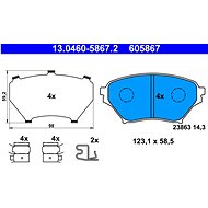 ATE 605867 Brake pad set 13.0460-5867.2 - Brake Pads