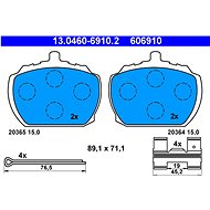 ATE 606910 Brake pad set 13.0460-6910.2 - Brake Pads