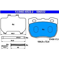 ATE 606922 Brake pad set 13.0460-6922.2 - Brake Pads
