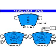 ATE 607236 Brake pad set 13.0460-7236.2 - Brake Pads